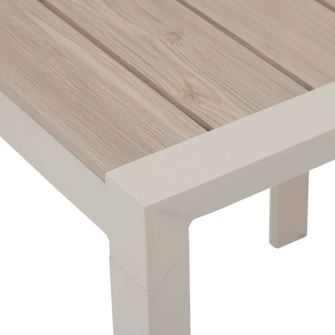 Table de jardin ÉVASION Effet bois Lin & Argile