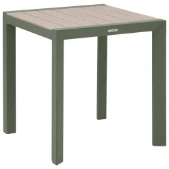 Table de jardin ÉVASION Effet bois Lin & Vert laurier