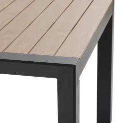 Table de jardin ÉVASION Effet bois Honey & Graphite