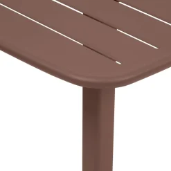 Table haute de jardin carrée ALEGORIA Acajou