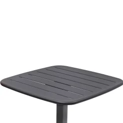 Table haute de jardin carrée ALEGORIA Graphite