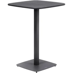 Table haute de jardin carrée ALEGORIA Graphite