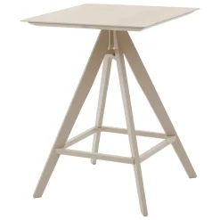 Table haute de jardin carrée TERZANO Vanille & Argile
