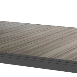 Table haute de jardin extensible ÉVASION Seigle effet bois & Graphite