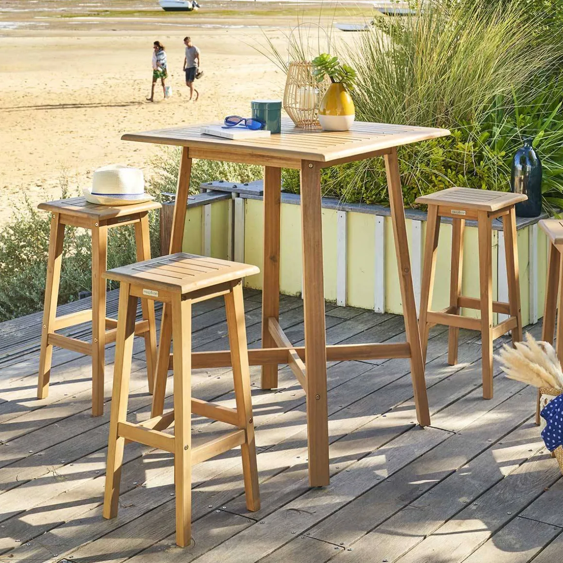 Table haute de jardin TIWI Acacia
