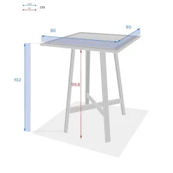 Table haute de jardin TIWI Acacia