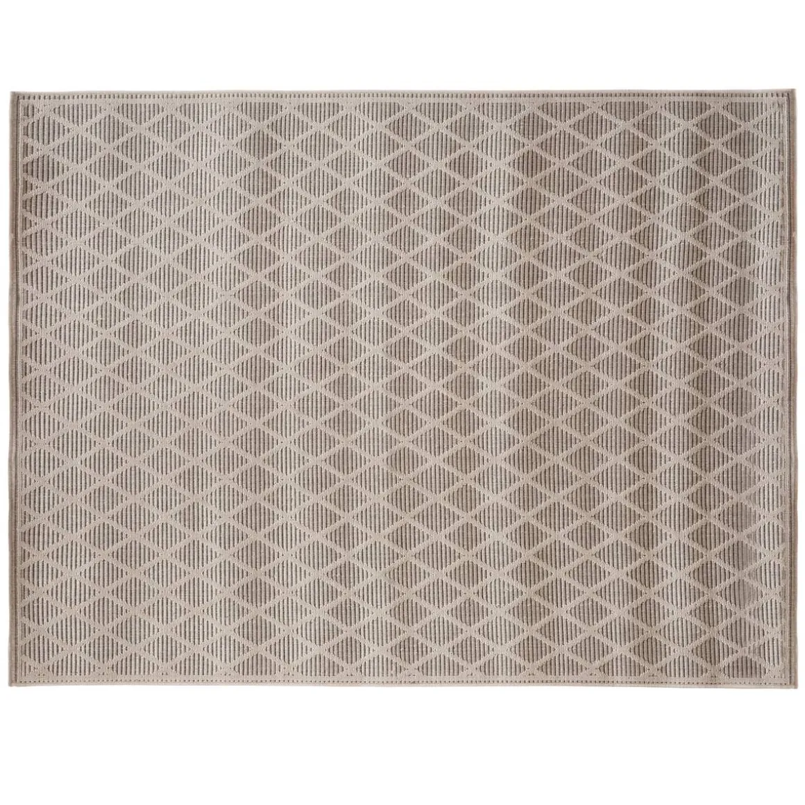 Tapis d'extérieur et d'intérieur GRAY Motifs losange Gris