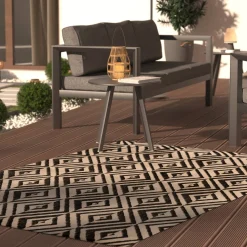 Tapis d'extérieur et d'intérieur COLOR Noir & Blanc