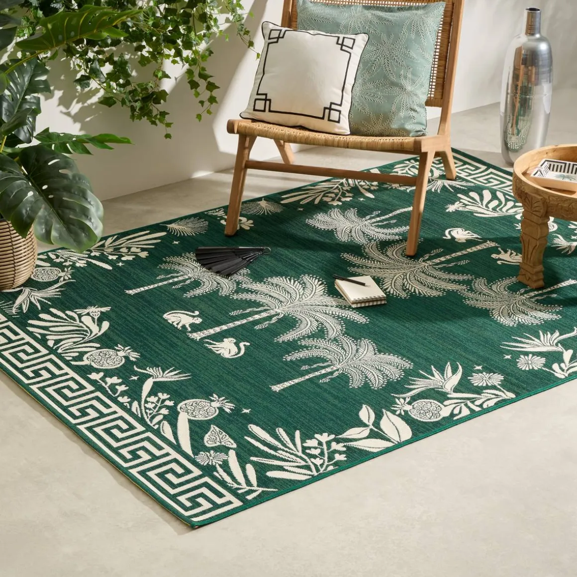 Tapis extérieur THE PALM RESORT Vert Foncé