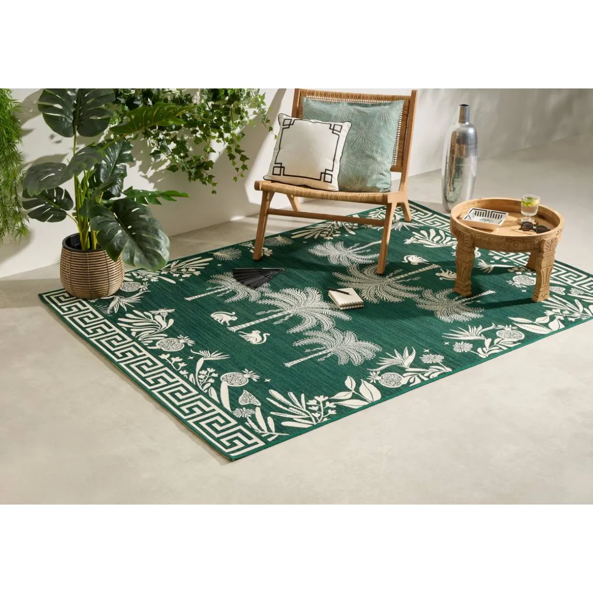 Tapis extérieur THE PALM RESORT Vert Foncé