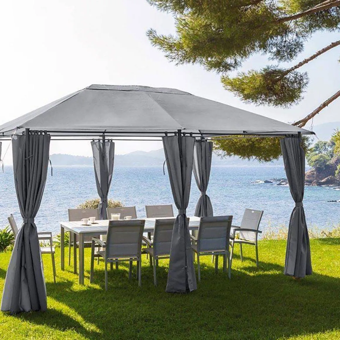 Toile de tonnelle SANTORINI Ardoise