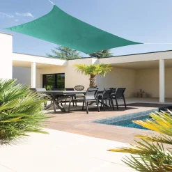 Voile d'ombrage rectangulaire CURACAO Émeraude