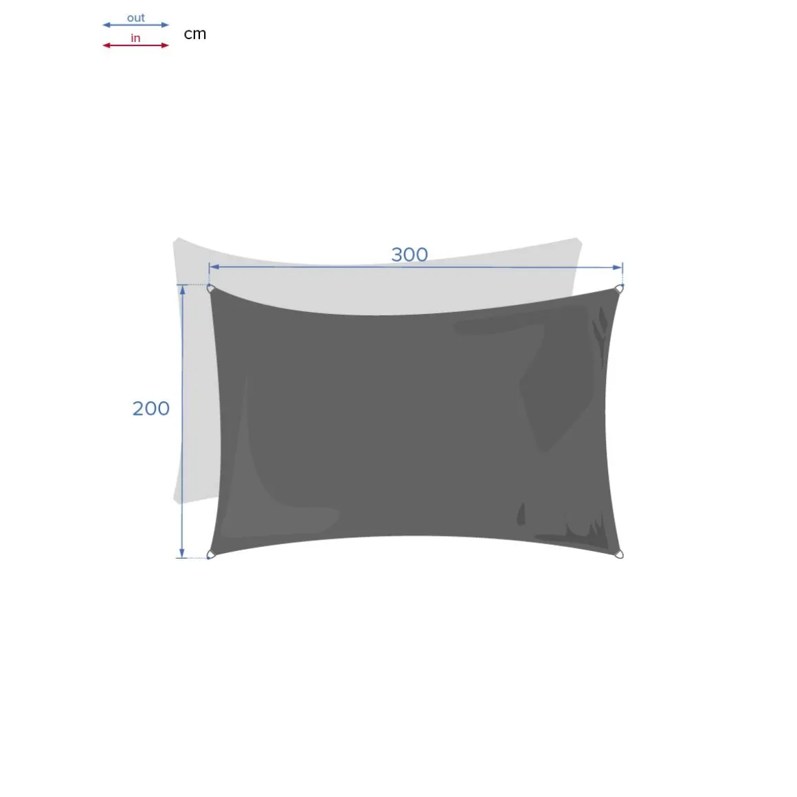 Voile d'ombrage rectangulaire CURACAO Émeraude