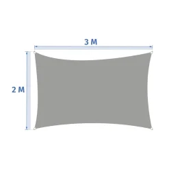 Voile d'ombrage rectangulaire ELYORA Blé