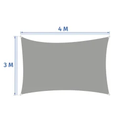 Voile d'ombrage rectangulaire ELYORA Café
