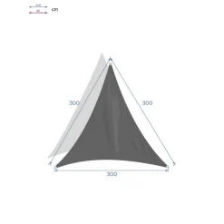Voile d'ombrage triangulaire CURACAO Blanc