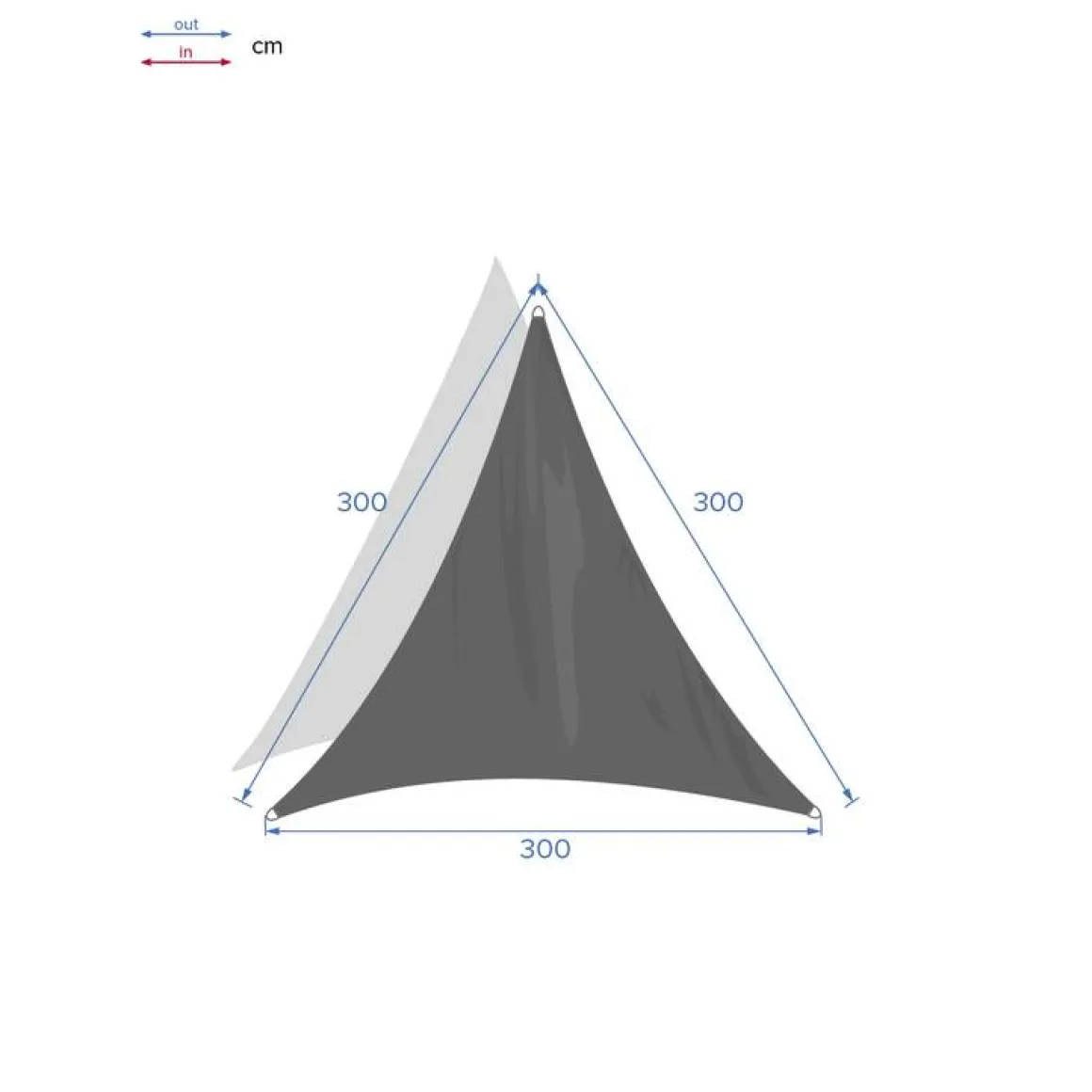 Voile d'ombrage triangulaire CURACAO Émeraude