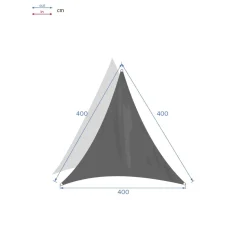 Voile d'ombrage triangulaire CURACAO Ardoise