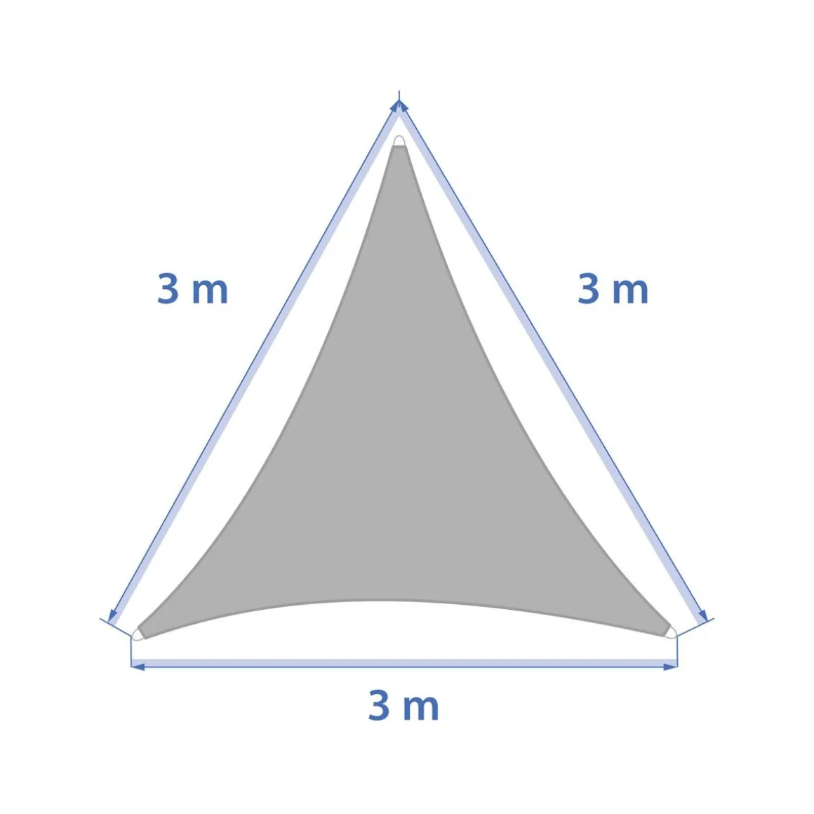 Voile d'ombrage triangulaire ELYORA Acajou
