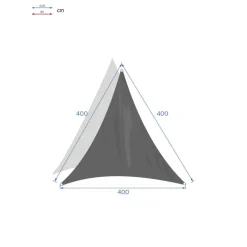 Voile d'ombrage triangulaire CURACAO Émeraude