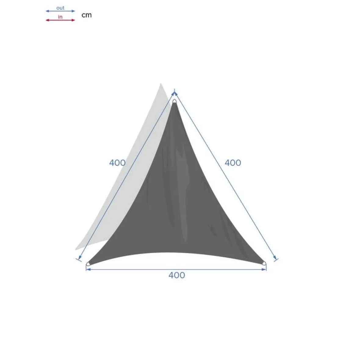 Voile d'ombrage triangulaire CURACAO Émeraude