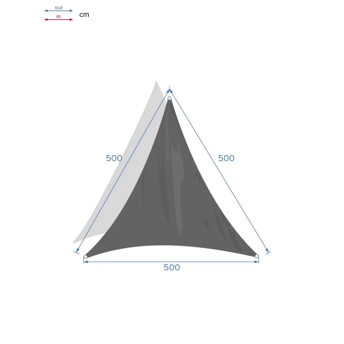 Voile d'ombrage triangulaire CURACAO Émeraude