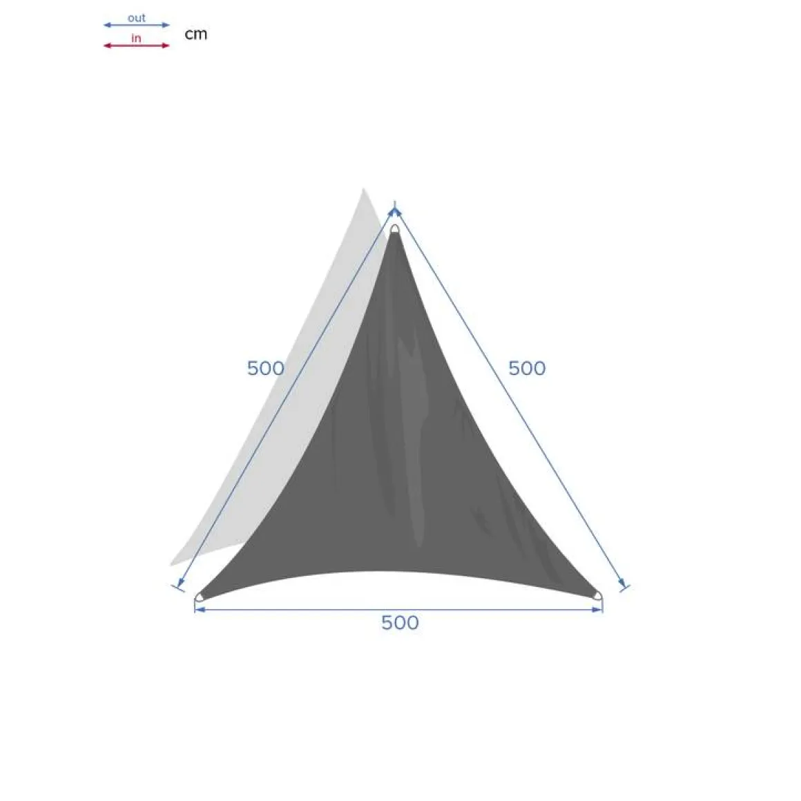 Voile d'ombrage triangulaire CURACAO Émeraude
